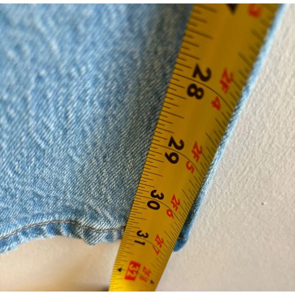 Levi's Premium 702 Mens High Flare Jeans Ultra High Rise Slim Fit Denim Sz 34x32 - Picture 7 of 12